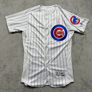 Majestic Kris‎ Bryant Breast Cancer Chicago Cubs White Pinstripe MLB #17 Size 40